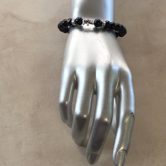 Black Jasper Elephant Bracelet - Picture 2 of 3